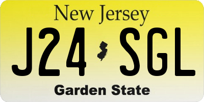 NJ license plate J24SGL