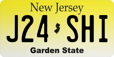 NJ license plate J24SHI