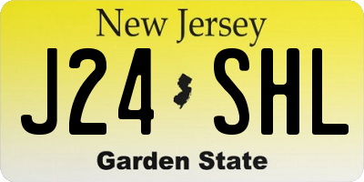 NJ license plate J24SHL