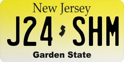 NJ license plate J24SHM
