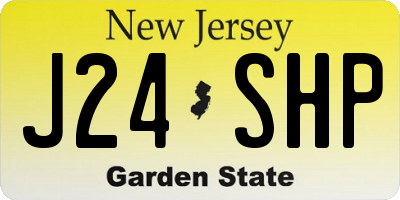 NJ license plate J24SHP