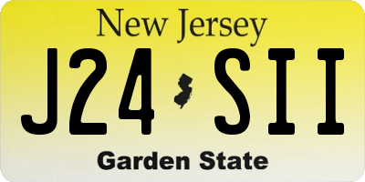 NJ license plate J24SII