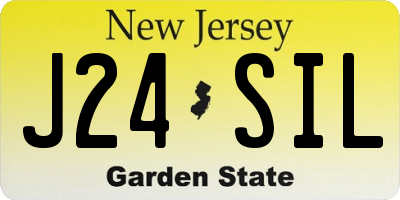 NJ license plate J24SIL