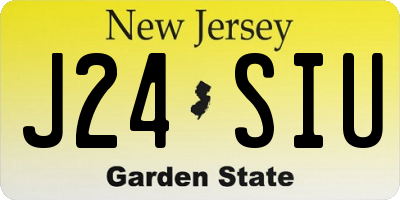 NJ license plate J24SIU