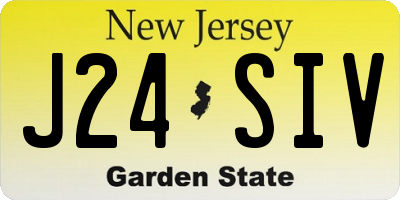 NJ license plate J24SIV