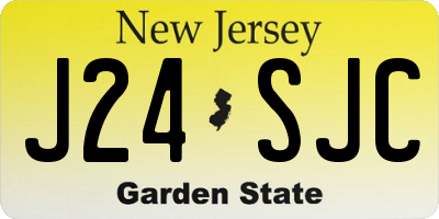 NJ license plate J24SJC