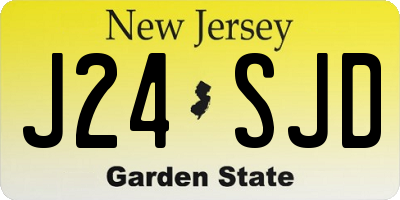 NJ license plate J24SJD