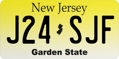 NJ license plate J24SJF