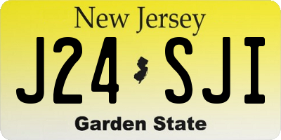 NJ license plate J24SJI