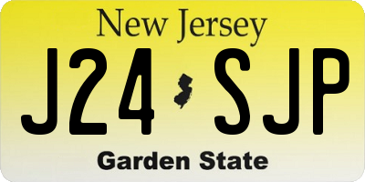 NJ license plate J24SJP