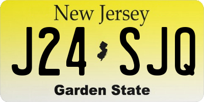 NJ license plate J24SJQ
