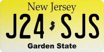 NJ license plate J24SJS