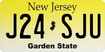 NJ license plate J24SJU