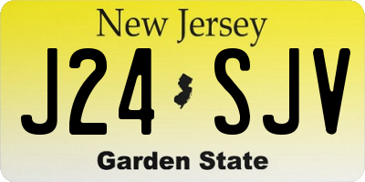 NJ license plate J24SJV