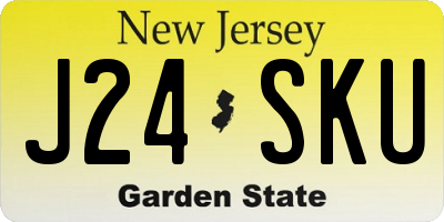 NJ license plate J24SKU