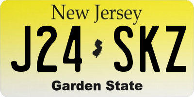 NJ license plate J24SKZ