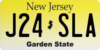 NJ license plate J24SLA