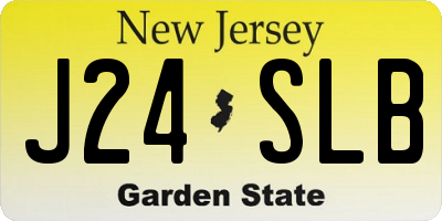 NJ license plate J24SLB