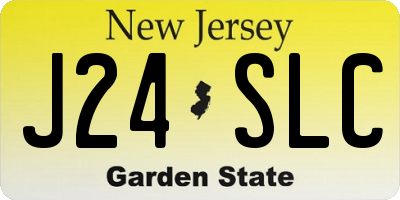 NJ license plate J24SLC