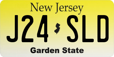 NJ license plate J24SLD