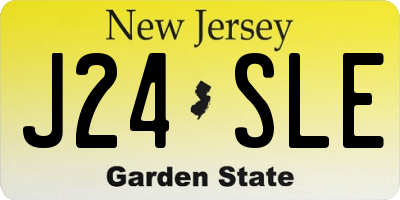 NJ license plate J24SLE