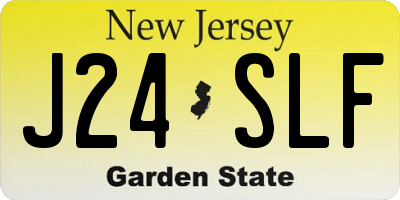 NJ license plate J24SLF