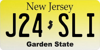 NJ license plate J24SLI