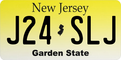 NJ license plate J24SLJ