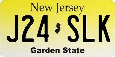 NJ license plate J24SLK