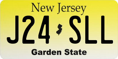 NJ license plate J24SLL
