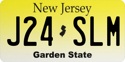 NJ license plate J24SLM