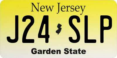 NJ license plate J24SLP