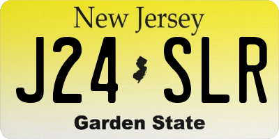 NJ license plate J24SLR
