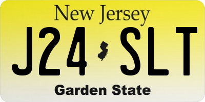 NJ license plate J24SLT