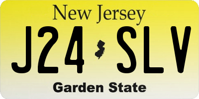 NJ license plate J24SLV