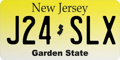 NJ license plate J24SLX