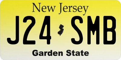 NJ license plate J24SMB