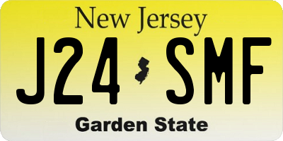 NJ license plate J24SMF