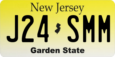 NJ license plate J24SMM