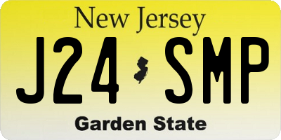 NJ license plate J24SMP