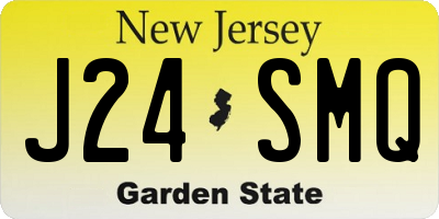 NJ license plate J24SMQ