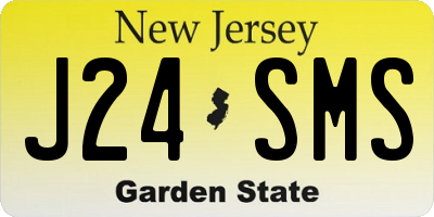 NJ license plate J24SMS