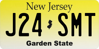 NJ license plate J24SMT
