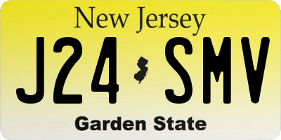 NJ license plate J24SMV