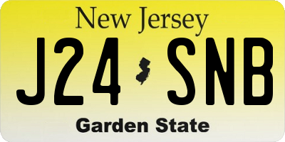 NJ license plate J24SNB