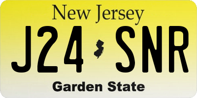 NJ license plate J24SNR