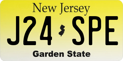 NJ license plate J24SPE
