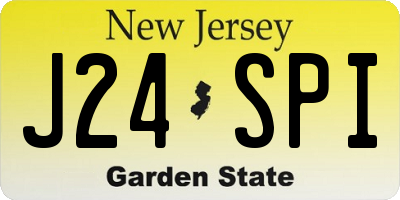 NJ license plate J24SPI