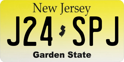 NJ license plate J24SPJ