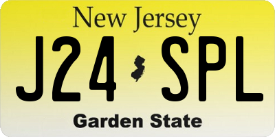 NJ license plate J24SPL
